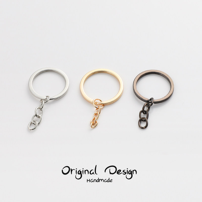 金属钥匙扣环金色银色锁匙圈高档精致diy手工自制简约小饰品配件