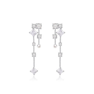 复古风气质霓彩长款耳环轻奢小众耳钉高级感耳饰精致长款百搭耳坠