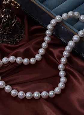 天然淡水珍珠项链女气质百搭锁骨链女士轻奢高端颈链情人节礼物