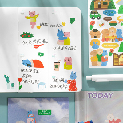 闻述卡通贴纸可爱动物社系列