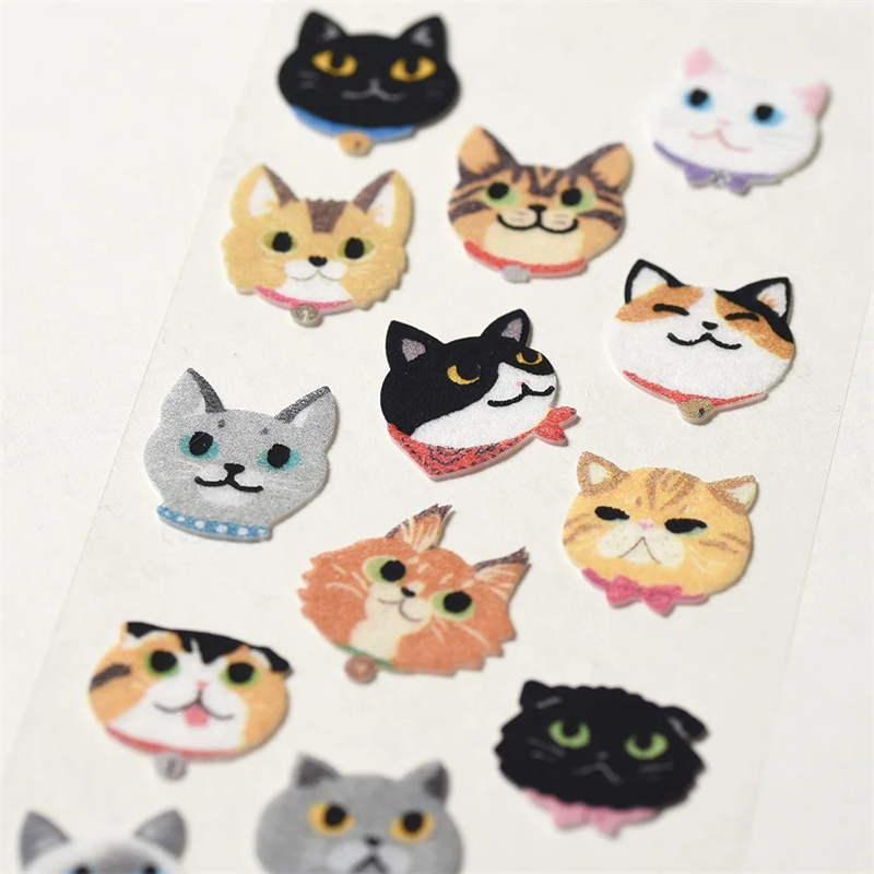 日本G.C.PRESS贴纸微笑的猫