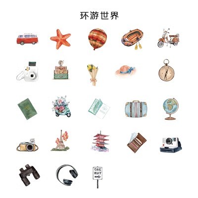 Etori盒装贴纸环游世界
