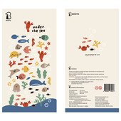 under the sea 韩国Bonito贴纸 可爱海底生物手帐素材滴胶装 饰贴