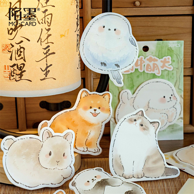 陌墨便利贴国风萌宠系列