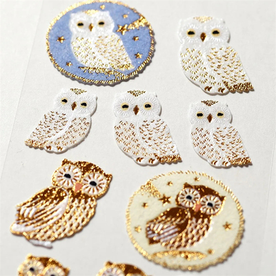 日本G.C.PRESS贴纸幸运猫头鹰