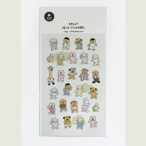 韩国sonia贴纸everybodyrun！