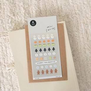 饰贴 雪人饼干雪花手帐日记素材装 韩国sonia贴纸 迷你系列deco.19