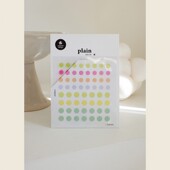 韩国sonia贴纸 3张 饰贴 plain.77 彩色圆点标记贴手帐素材diy装