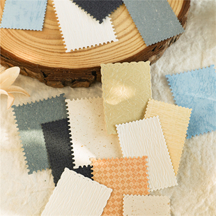 陌墨素材纸 纹理邮局系列 森系压花手帐素材装饰打底纸20张入 4款