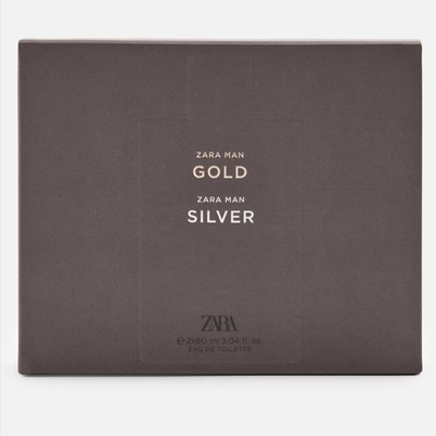 zara金色银色男士香水