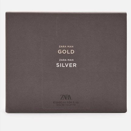 ZARA SILVER+GOLD 飒拉男士银色淡香水+金色淡香水套装正品现货