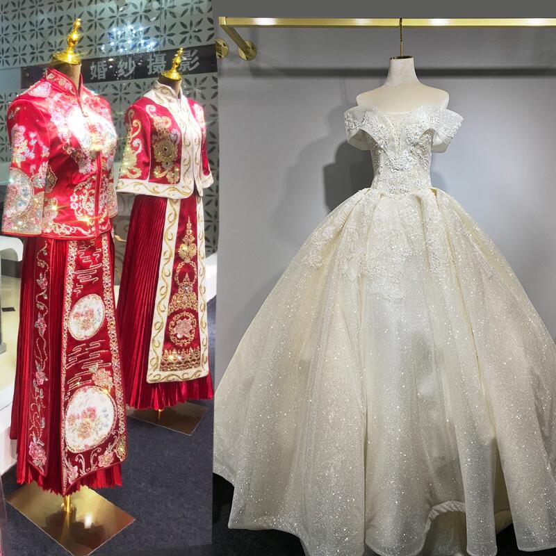婚纱悬挂模特半身女装吊模特服装店吊挂钩假人模型秀禾嫁衣展示架