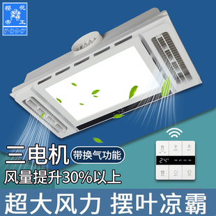 樱花帝王凉霸厨房照明二合一嵌入式 集成吊顶换气冷风卫生间电风扇