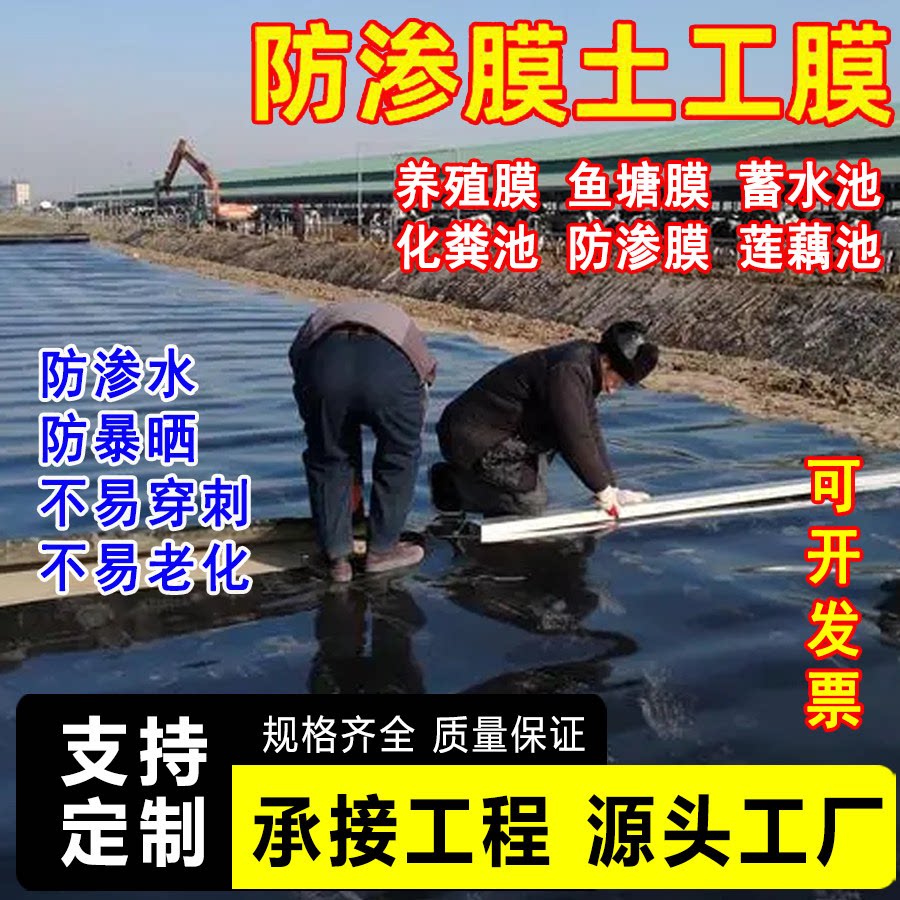 PE加厚防渗鱼塘蓄水池地膜