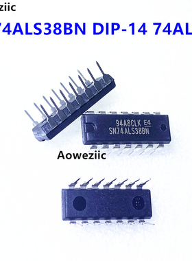 5个 SN74ALS38BN DIP-14 74ALS38 4通道2输入双极与非门 进口原装