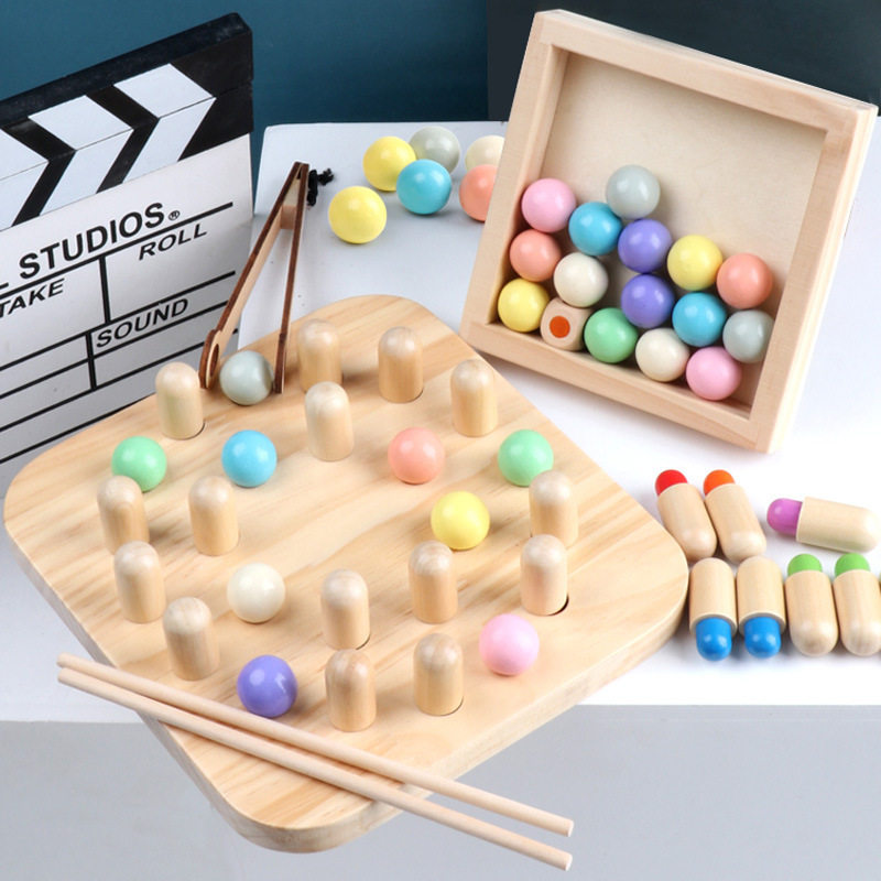 颜色记忆棋育脑游戏 儿童益智夹珠练筷子木制小孩子智力玩具,玩具/童车/益智/积木/模型,其它早教玩具类,淘宝优惠券,粉丝福利购,淘宝优惠卷