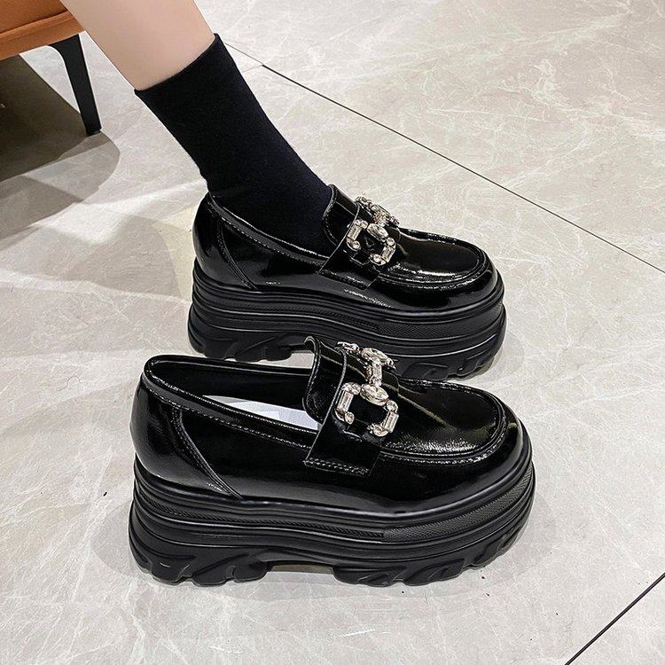 超厚底乐福鞋女高跟鞋2026新款皮鞋女小个子增高鞋百搭软底单鞋子,女鞋,深口单鞋,淘宝优惠券,粉丝福利购,淘宝优惠卷