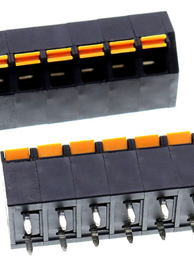 KFM736L-5.0单层PCB黑色弹簧式接线端子台位数可按需求定制开普票