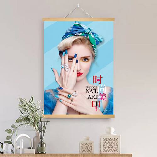 眉眼宣传唇墙挂画图纹眉画墙画墙壁广告纹绣图片海报美甲海报美睫