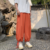 直筒阔腿休闲长裤子男夏季高级垂感新中式风宽松-A1067TP38控59，男装休闲裤，电商B241