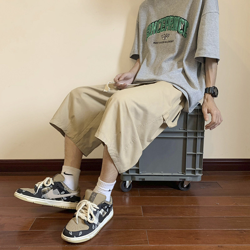 夏季男士七分裤直筒免烫宽松薄款长裤凉感透气裤子-A921TP38控59,男装休闲裤,电商B241