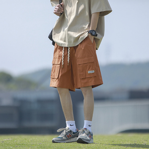 工装短裤男款夏季宽松休闲美式中裤高级感五分裤子-A881TP35 控58图片
