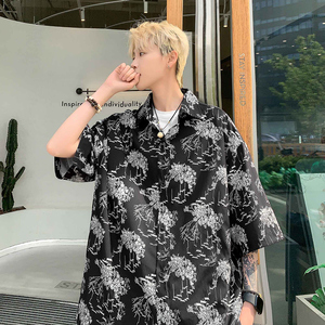 套装新中式风时尚休闲衬衫短袖短裤高级感衣服-A1091TP55 控78图片