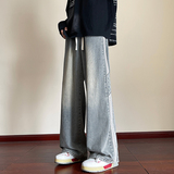 秋季新款美式三条杠条纹牛仔裤男垂感设计抽绳裤子-A1218TP48控78，男装牛仔裤，电商B241