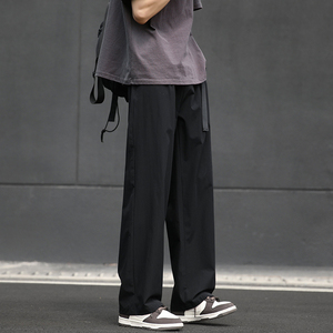 百搭运动裤男冰丝垂感西裤夏季新款美式高街休闲裤-A1045TP45控68图片