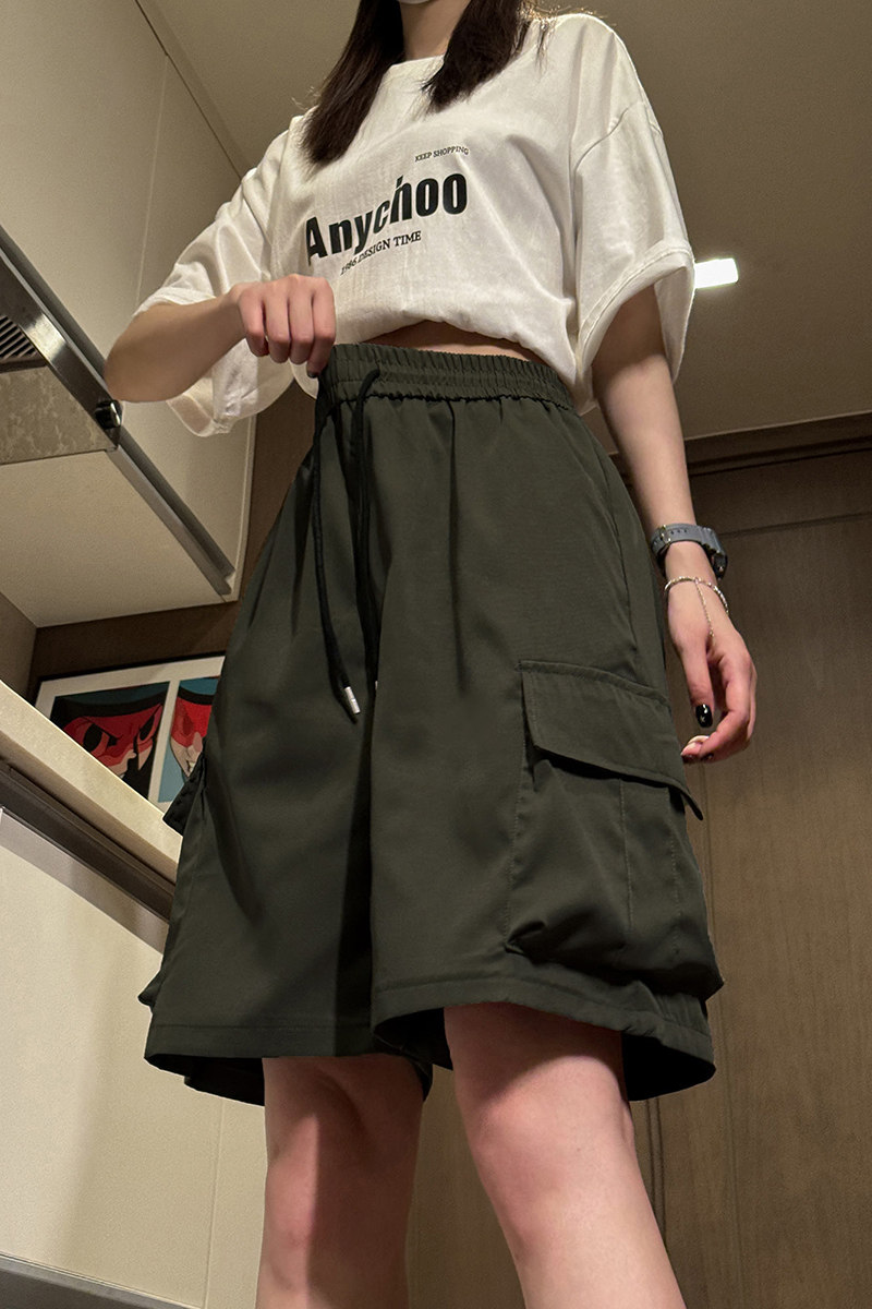 工装短裤男美式多口袋中裤宽松休闲运动五分裤子-A1056TP30控48,女装休闲裤,电商B241