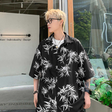 夏季新中式短袖短裤套装男冰丝休闲衬衫一套衣服-A1077TP55控78，男装衬衫，电商B241