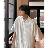 纹路短袖T恤男夏季新款宽松青少年半袖冰丝痞帅衣服潮A846P45控68，男装T恤，电商B241