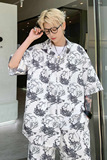 套装新中式风时尚休闲衬衫短袖短裤高级感衣服-A1091TP55控78，男装衬衫，电商B241