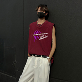 潮牌高街无袖背心男夏季美式复古运动休闲砍袖-A1106TP18控29，男装背心/马甲，电商B241