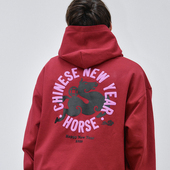 Aveineil马年限定连帽卫衣男女通用发泡印花卫衣 汪苏泷同款