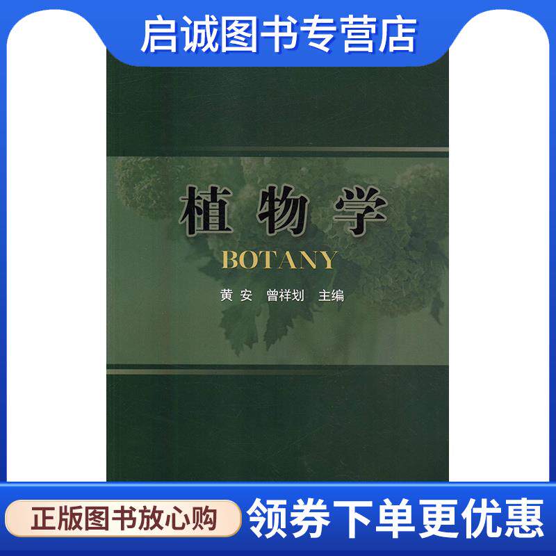 正版现货直发植物学 黄安,曾祥划 编 9787565520938 中国农业大学出版社