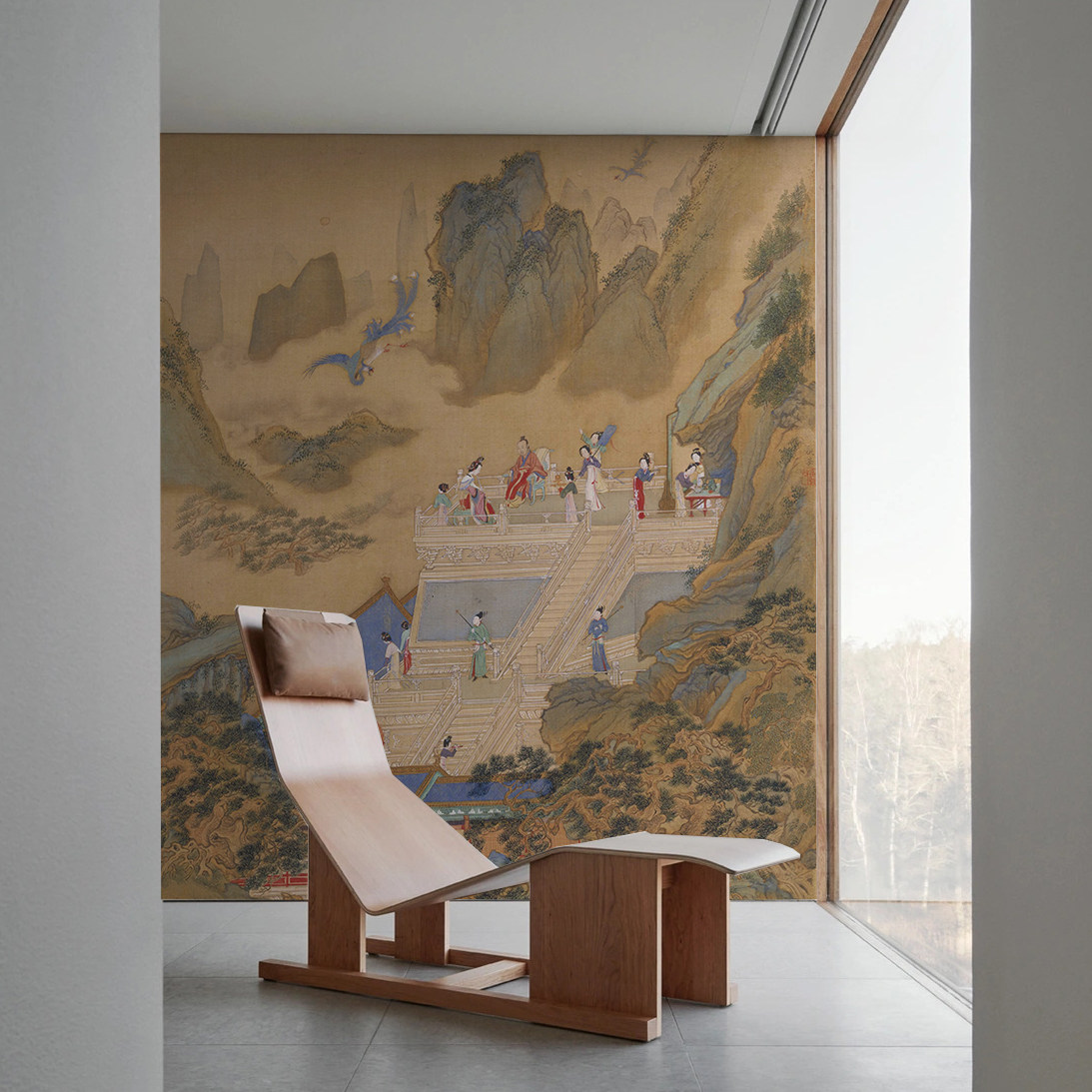 明仇英人物故事新中式古典明宋代宋式美学中古风定制无缝墙布壁画