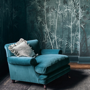 英国原装进口壁纸 ROMO Sayuri现代轻奢 园林树 客厅沙发背景墙纸