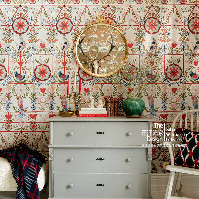 THE BIRD HOUSE 罗马尼亚原装进口壁纸壁画 复古个性 客厅背景墙