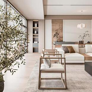 中古风客厅背景墙诧寂中式壁画墙布卧室茶室宋氏美学无缝定制壁画