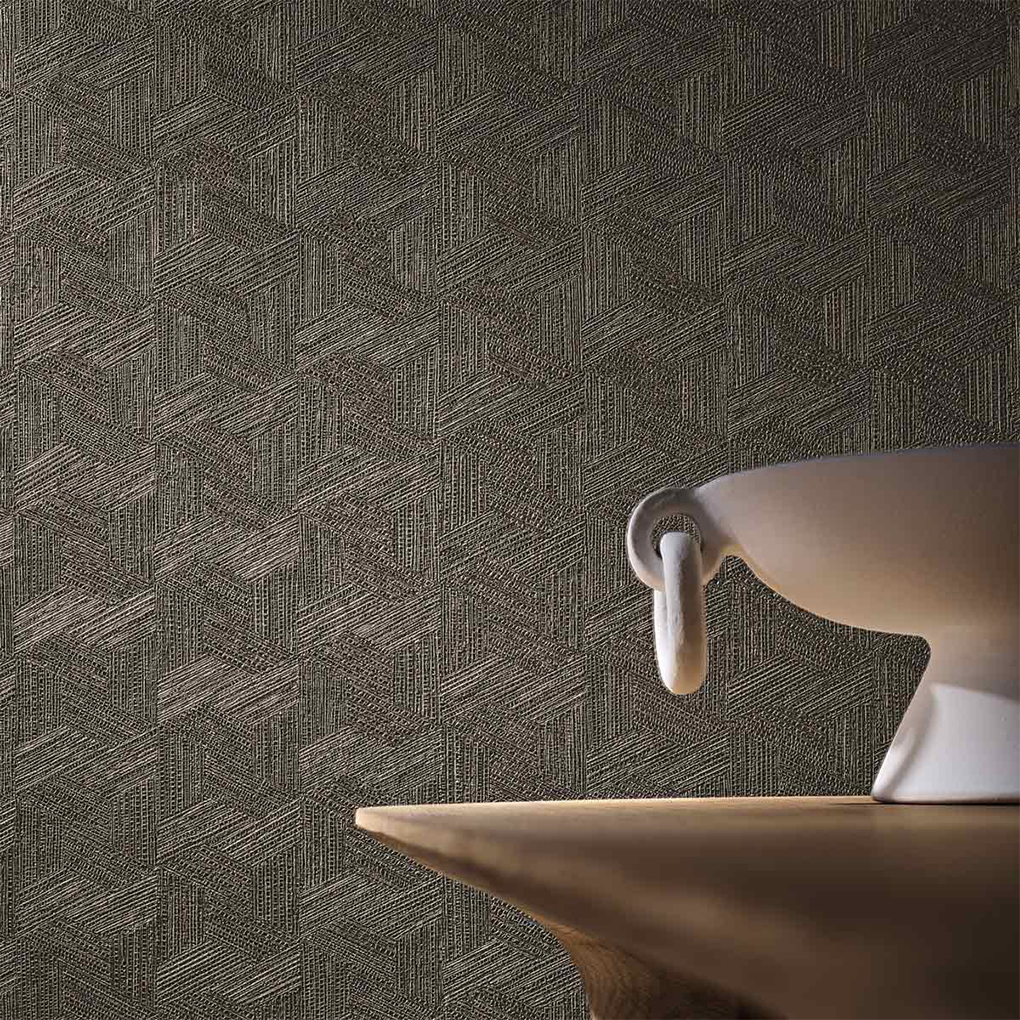 法国casamance 原装进口Nature Precieuse  现代轻奢几何三角壁纸