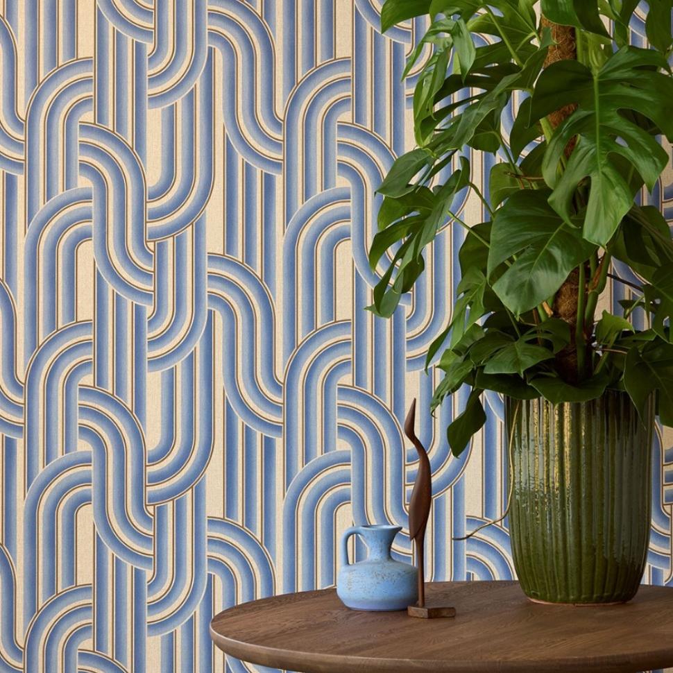 简约北欧几何线条客厅卧室壁纸