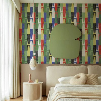 彩色拼图几何童话碎片壁画