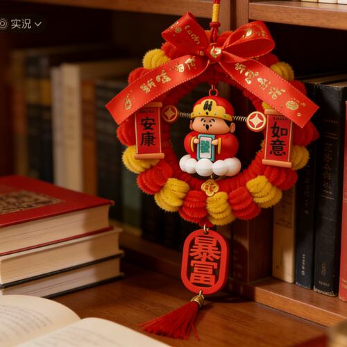 2026新款扭扭棒财神车挂DIY