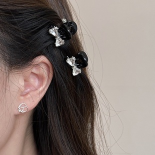 水钻刘海边夹小抓夹女前额侧边发夹2025新款高端小号夹子发饰头饰