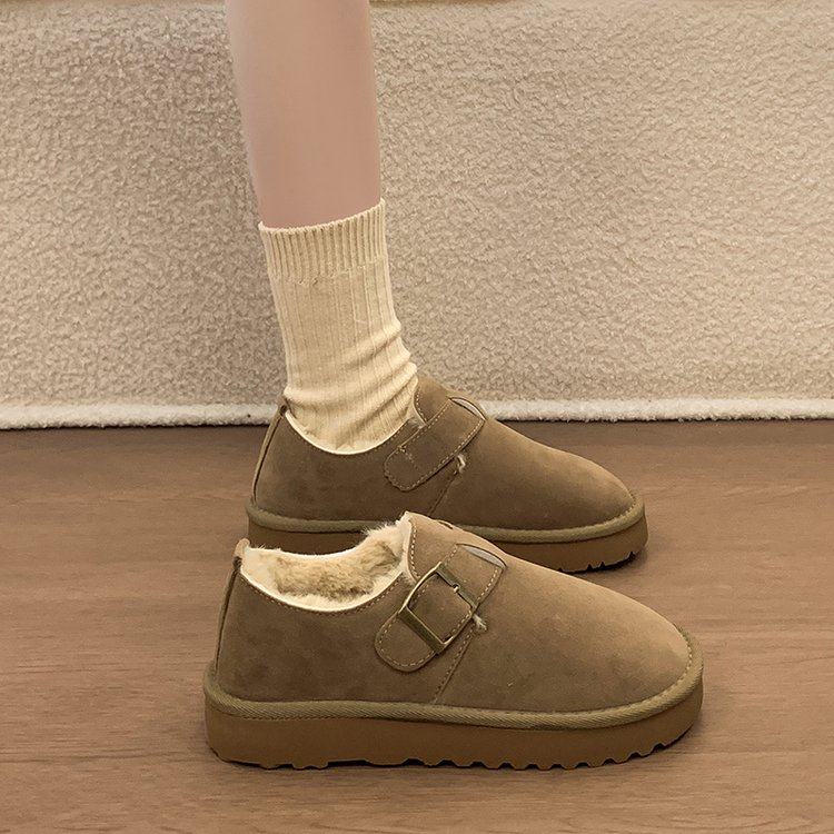 平底勃肯鞋女加绒保暖雪地靴女2025新款冬季乐福鞋豆豆鞋博肯棉鞋,女鞋,深口单鞋,淘宝优惠券,粉丝福利购,淘宝优惠卷