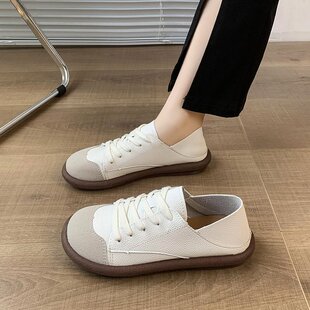 丑萌鞋 单鞋 女鞋 文艺森女小白鞋 踩屎感增高柔软时尚 圆头可爱鞋 春季