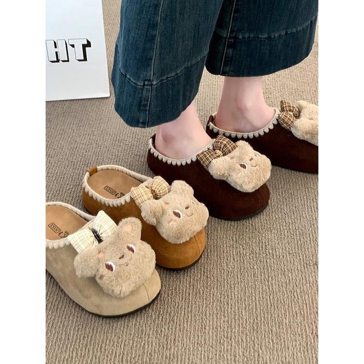 可爱蝴蝶结毛绒玩偶勃肯鞋