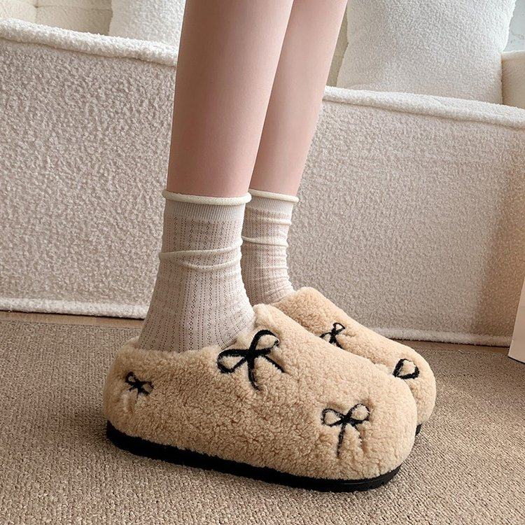 牧场奶牛！重工高级！冬季勃肯棉拖鞋女加绒保暖厚底防滑毛毛拖鞋