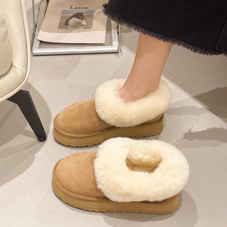 东北雪地靴女冬季新款加绒加厚大码41-43厚底短靴防滑一脚蹬棉鞋,女鞋,时尚雪地靴,淘宝优惠券,粉丝福利购,淘宝优惠卷